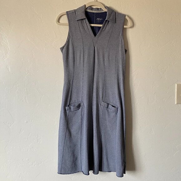 Jofit Blue Chambray Spin Dress Sleeveless Golf Tennis Athletic Womens Small - Picture 2 of 8